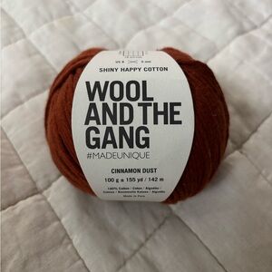 NWT Wool & the Gang shiny happy cotton yarn in cinnamon dust
